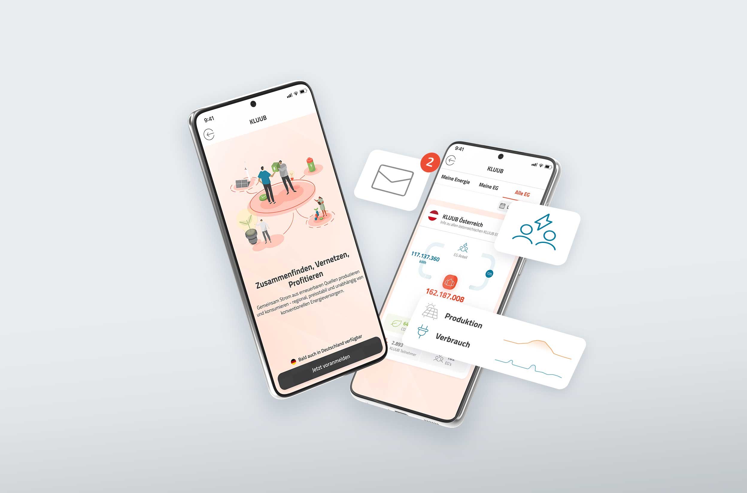 Erneuerbare Energiegemeinschaften (EEGs) im KLUUB in der neoom APP Erneuerbare Energiegemeinschaften (EEGs) im KLUUB in der neoom APP